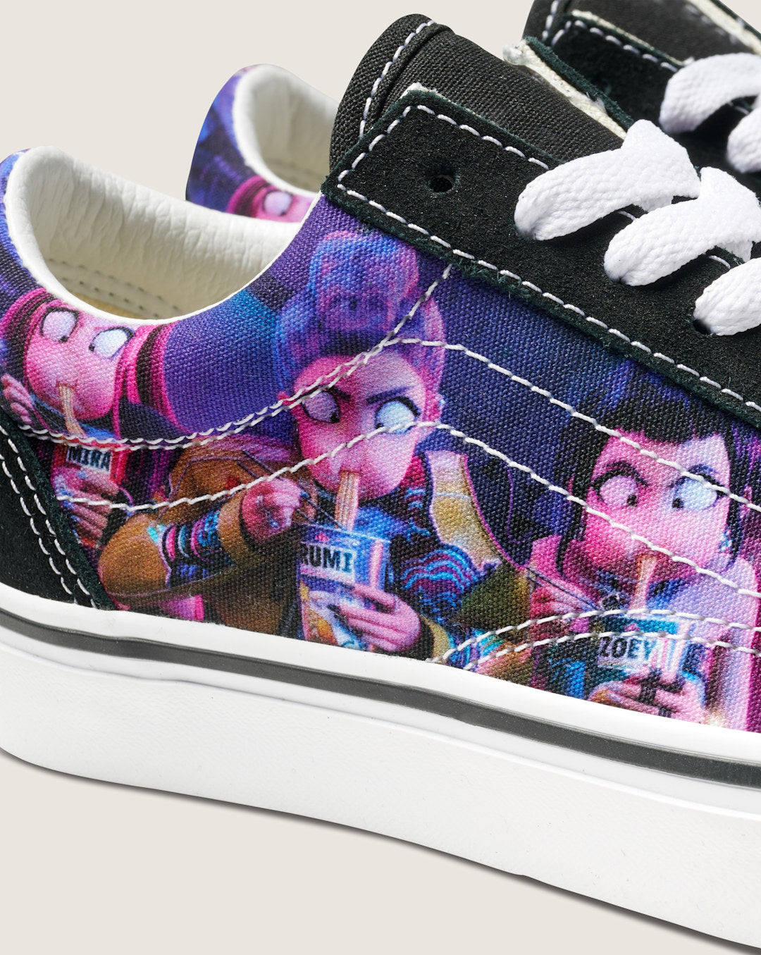 KPop Demon Hunters x Vans Big Kids Old Skool Shoe in Kpop Demon Hunters Black / Purple | Vans on sale