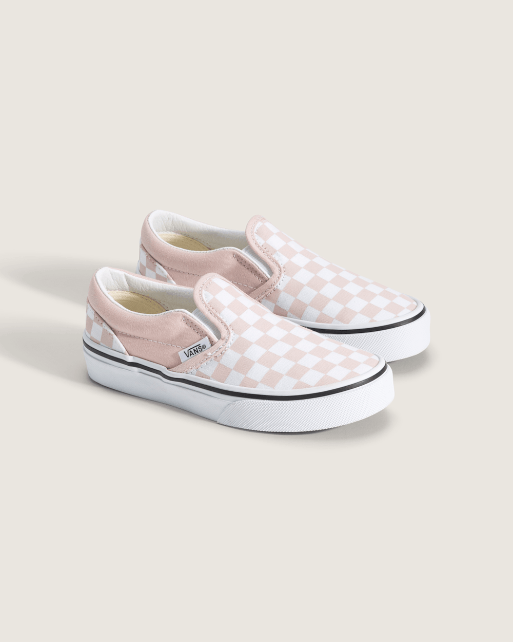 Little Kids Classic Slip-On Checkerboard Shoe in Checkerboard Sepia Rose Pink | Vans sale