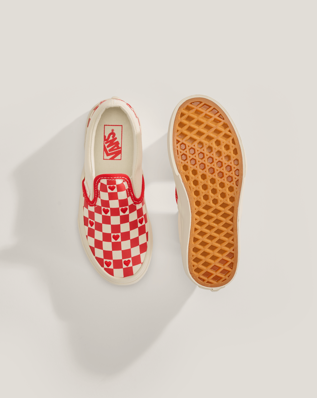 Little Kids Classic Slip-On Checkerboard Shoe in Checkerboard Racing Red / True White | Vans online