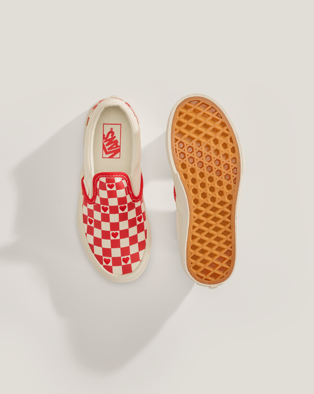 Little Kids Classic Slip-On Checkerboard Shoe in Checkerboard Racing Red / True White | Vans online