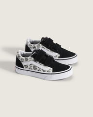 Little Kids Old Skool V Shoe in Black / White | Vans outlet
