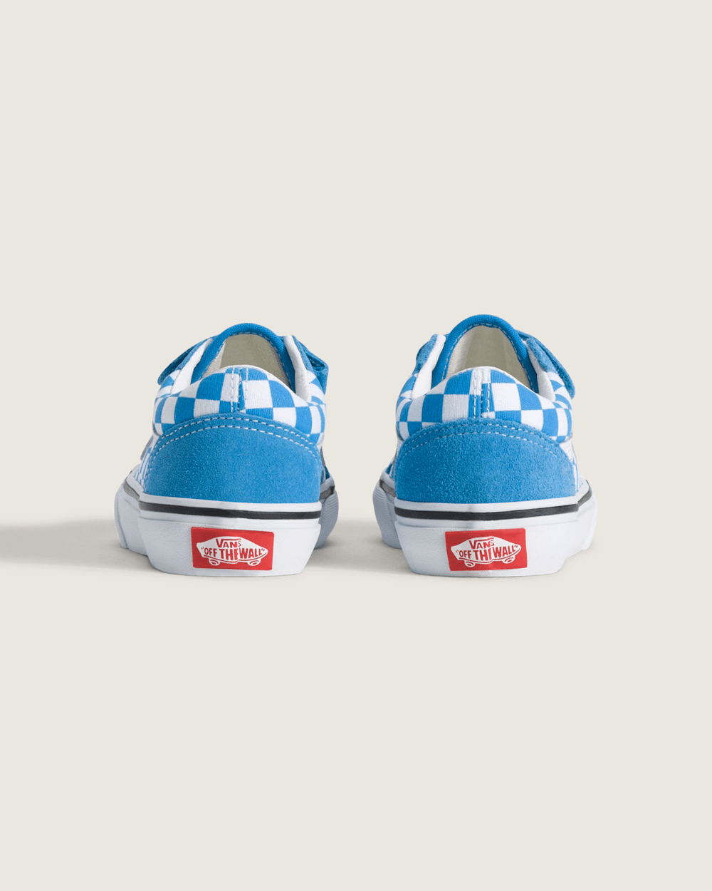Little Kids Old Skool V Checkerboard Shoe in Checkerboard Bright Azure Blue | Vans near me