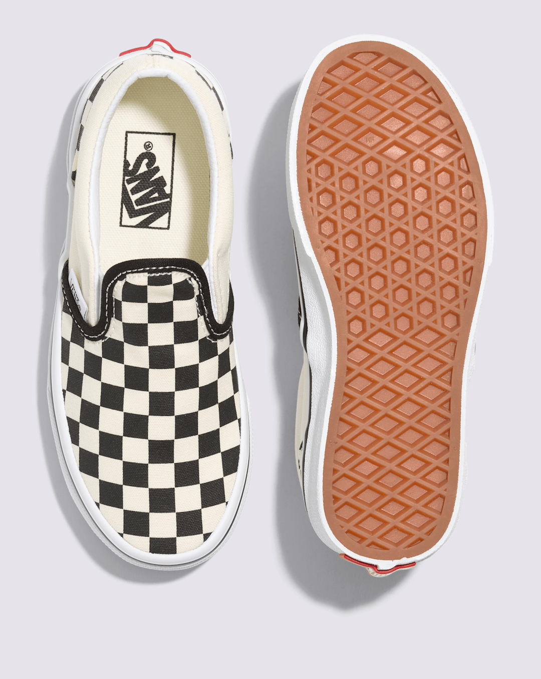 Kids Classic Checkerboard Slip-On Black/White Shoes | Vans discount