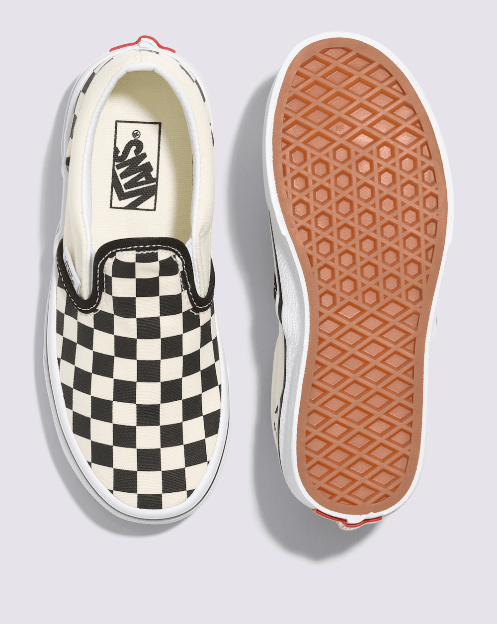 Kids Classic Checkerboard Slip-On Black/White Shoes | Vans discount