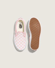Kids Classic Checkerboard Slip-On Powder Pink/True White Shoes | Vans online