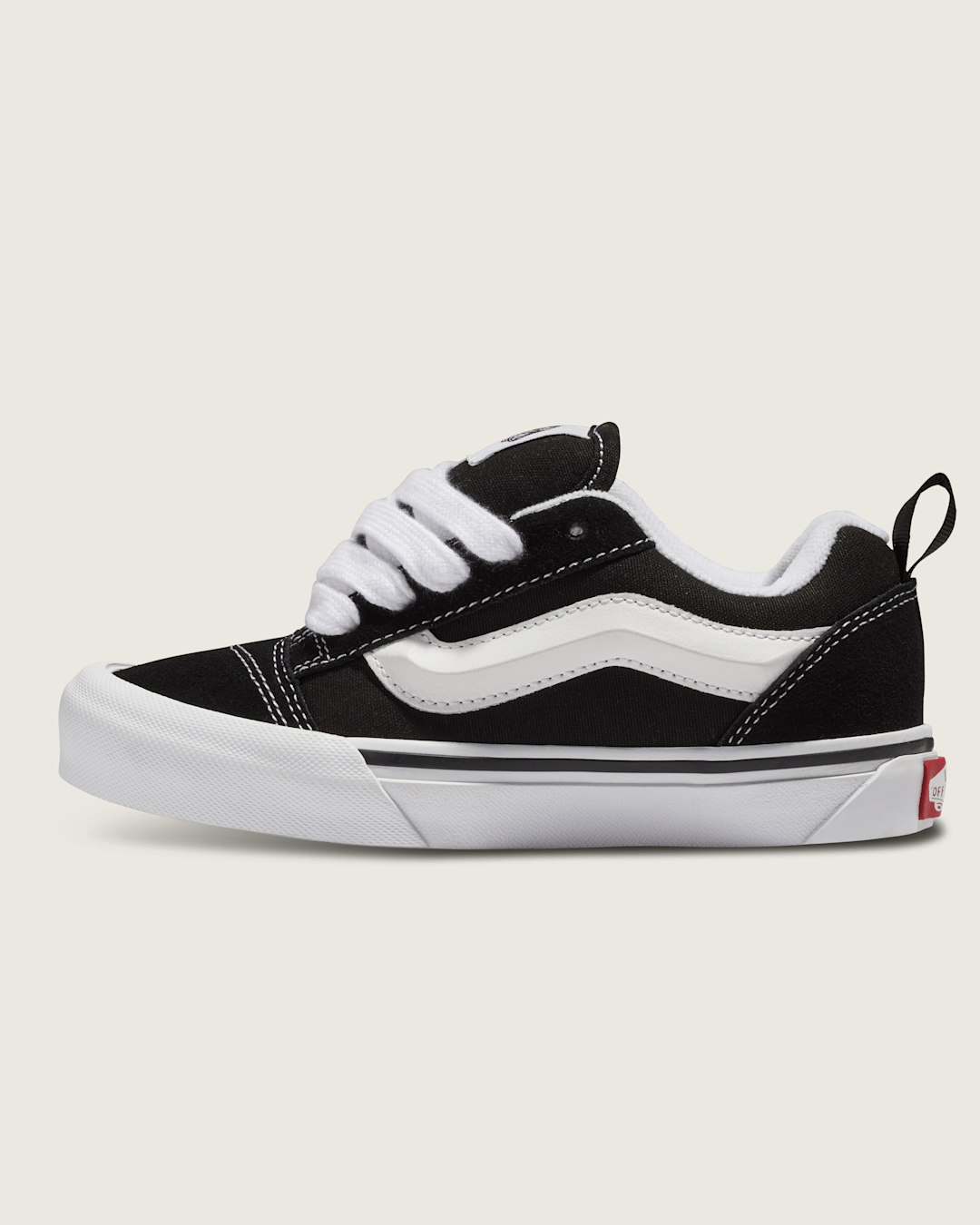Little Kids Knu Skool Shoe in Black / True White | Vans near me