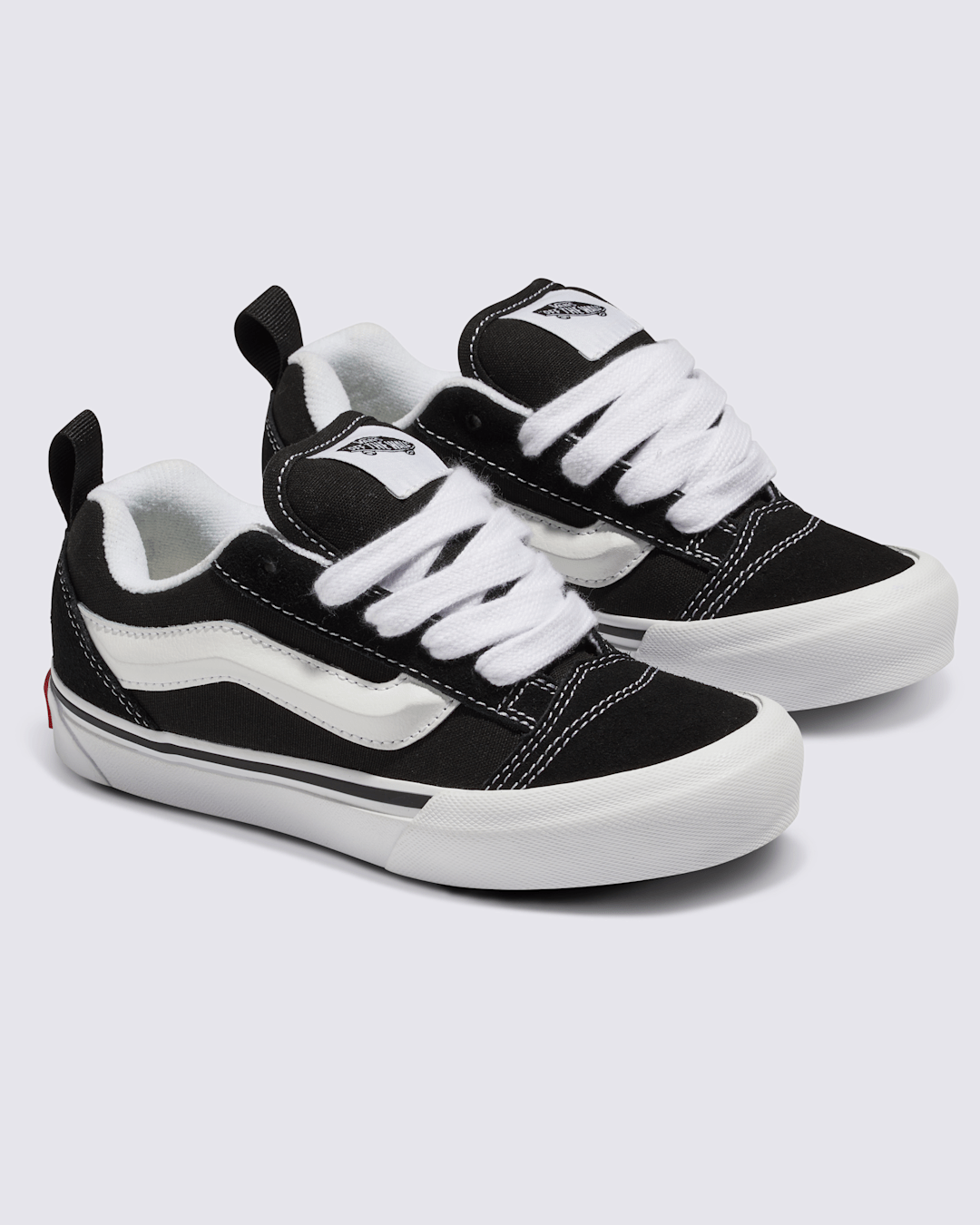 Little Kids Knu Skool Shoe in Black / True White | Vans near me