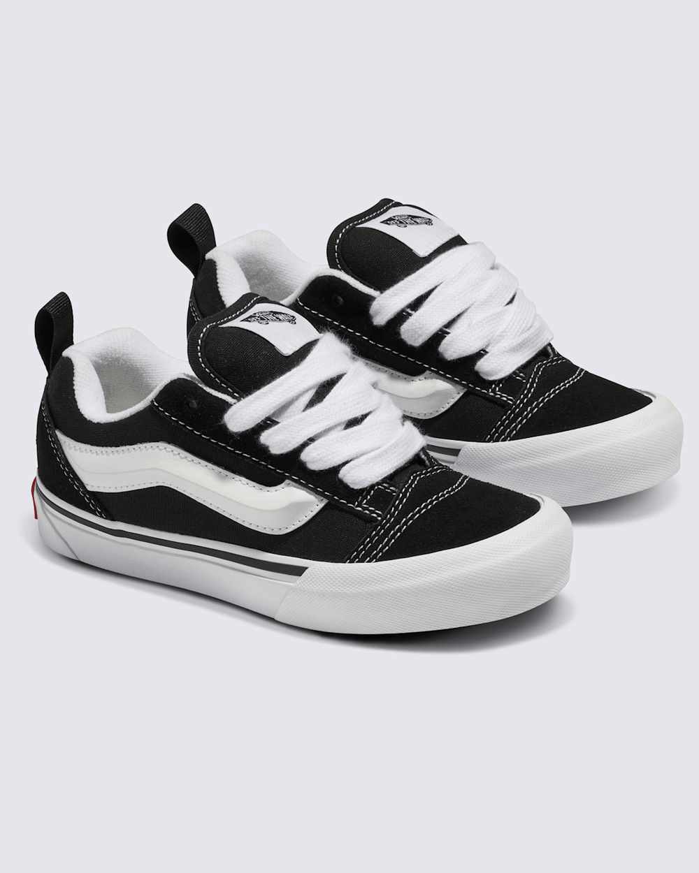 Little Kids Knu Skool Shoe in Black / True White | Vans near me