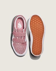 Little Kids Old Skool V Shoe in Glitter Rose Gold Pink | Vans on sale