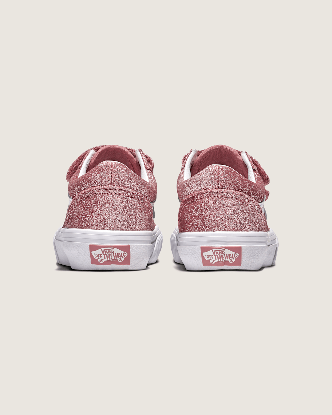 Little Kids Old Skool V Shoe in Glitter Rose Gold Pink | Vans on sale