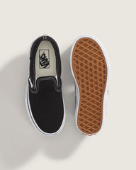 Kids Classic Slip-On Black/True White Shoes | Vans discount