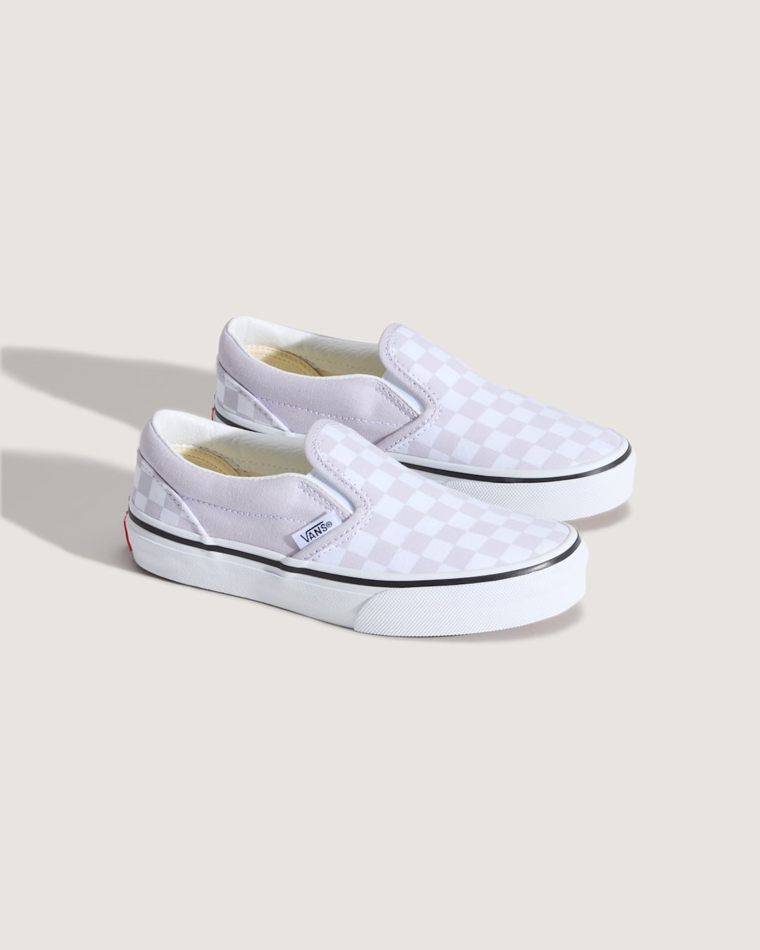 Little Kids Classic Slip-On Checkerboard Shoe in Checkerboard Lilac Mist Purple | Vans near me