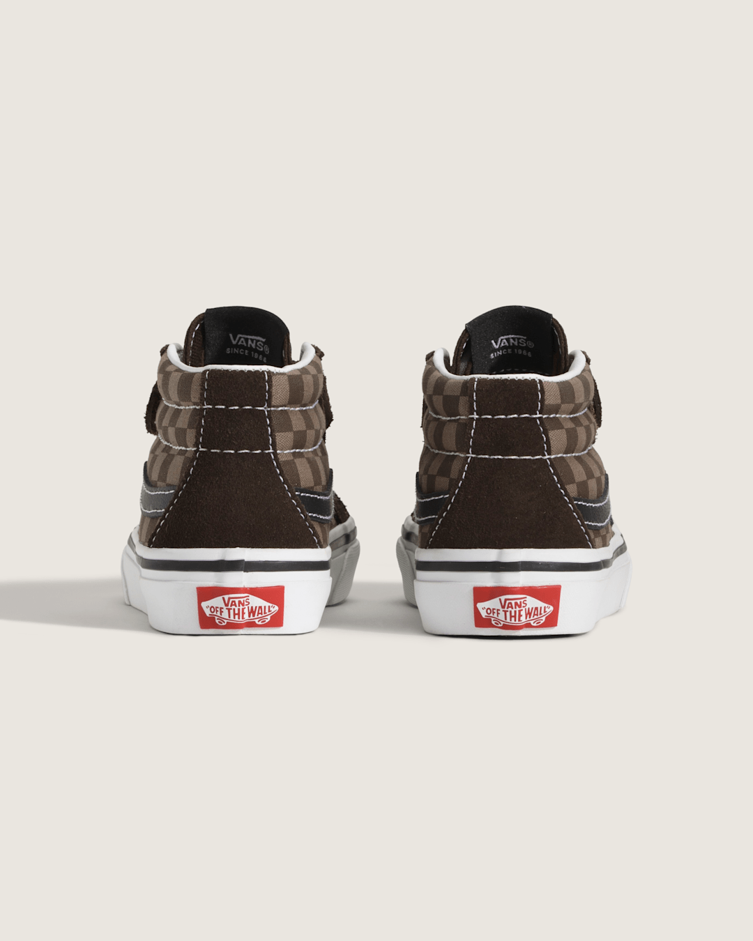 Little Kids' Sk8-Mid V Checkerboard Shoe in Checkerboard Brown | Vans outlet