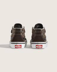 Little Kids' Sk8-Mid V Checkerboard Shoe in Checkerboard Brown | Vans outlet