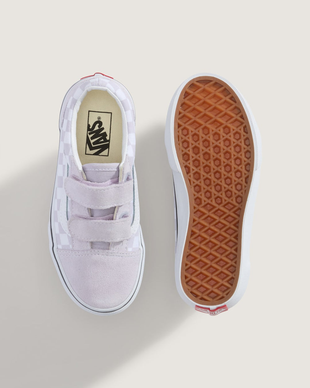 Little Kids Old Skool V Checkerboard Shoe in Checkerboard Lilac Mist Purple | Vans near me