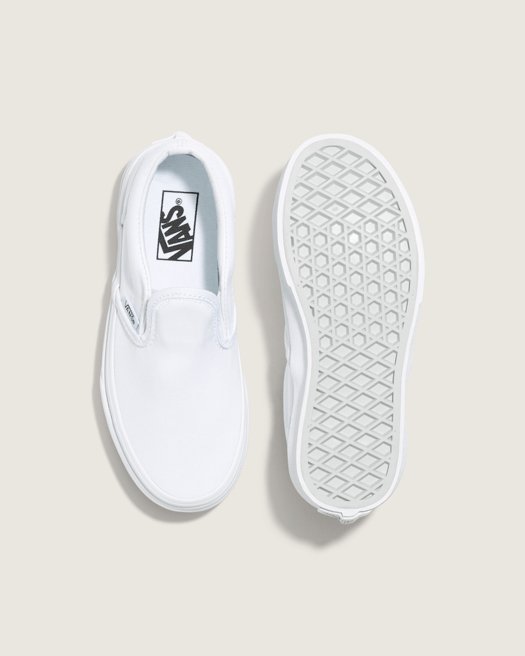 Kids Classic Slip-On True White Shoes | Vans discount