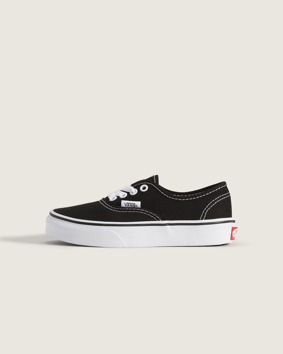 Kids Authentic Black/True White Shoes | Vans online