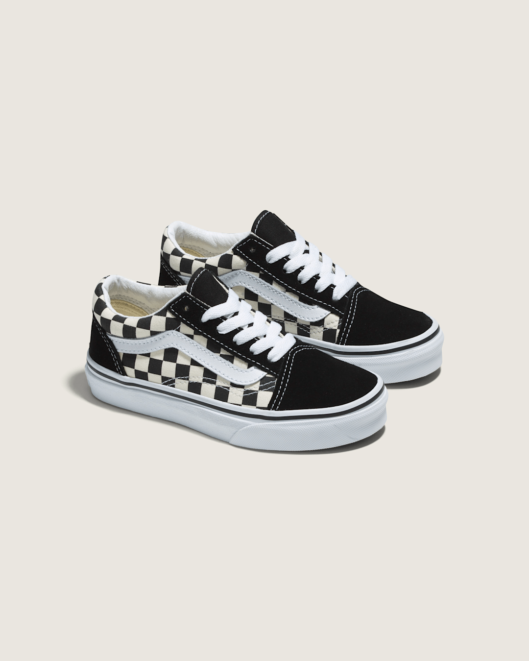 Kids Old Skool Primary Check Black/White Shoes | Vans discount