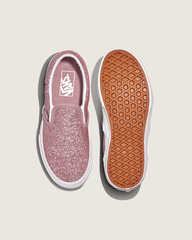 Little Kids Classic Slip-On Shoe in Glitter Rose Gold Pink | Vans near me