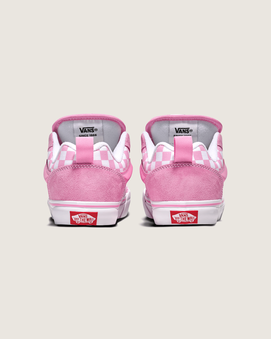 Little Kids Knu Skool Checkerboard Shoe in Checkerboard Prism Pink / True White | Vans sale