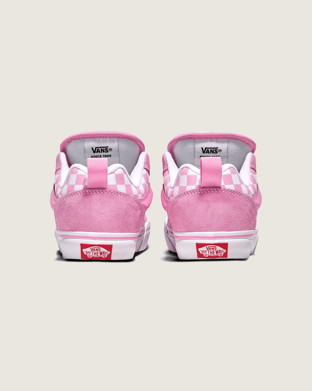 Little Kids Knu Skool Checkerboard Shoe in Checkerboard Prism Pink / True White | Vans sale