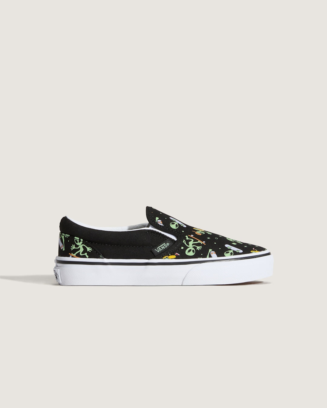 Little Kids Classic Slip-On Shoe in Black / Green | Vans discount