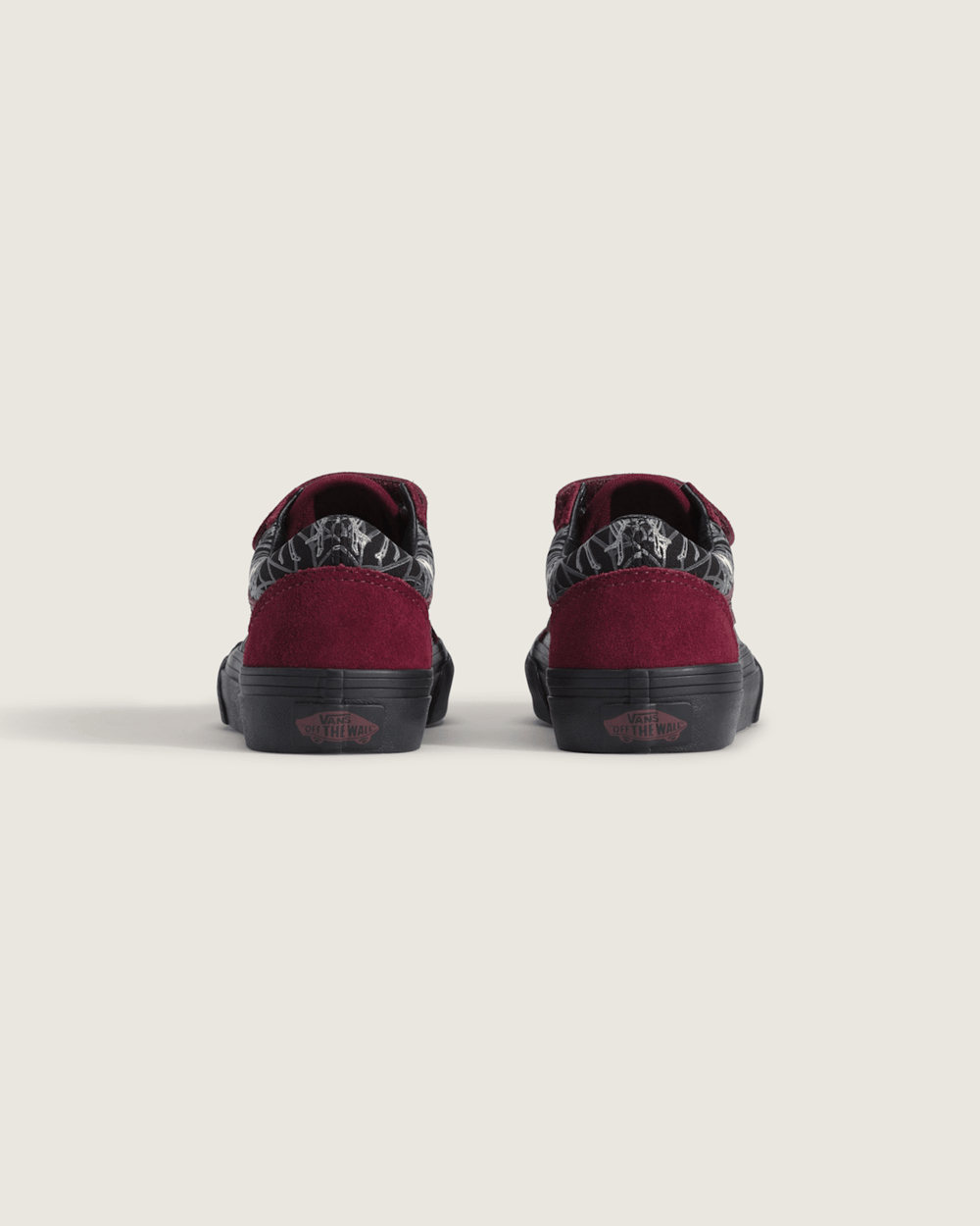 Little Kids Old Skool V Halloween Shoe in In the Shadows Black / Port Red | Vans near me