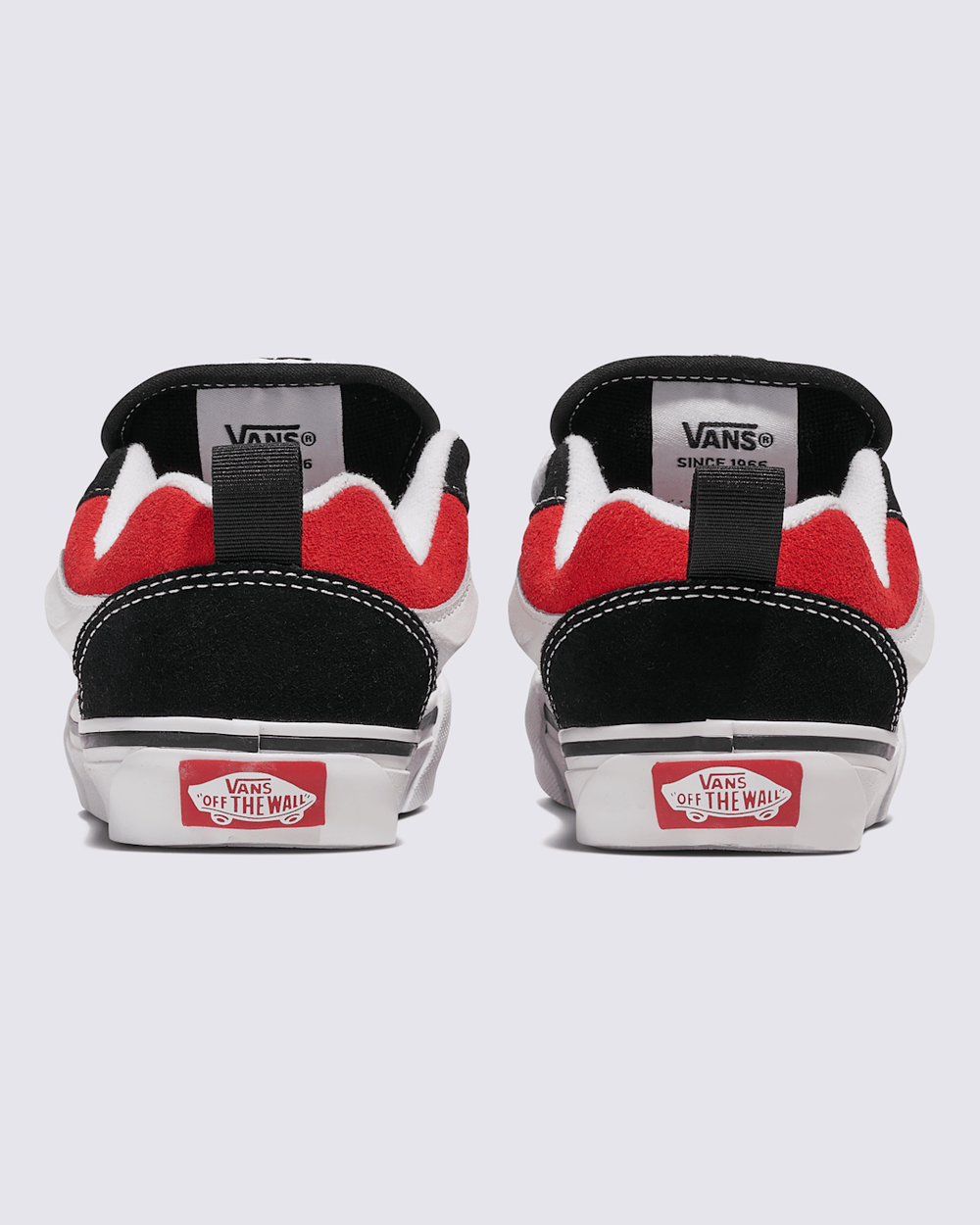 Little Kids Knu Skool Shoe in Black / Racing Red | Vans on sale