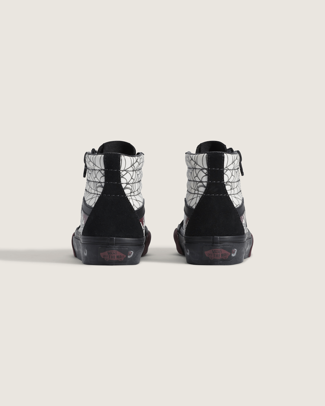 Little Kids Sk8-Hi Side Zip Halloween Shoe in In the Shadows Black / Port Red | Vans online