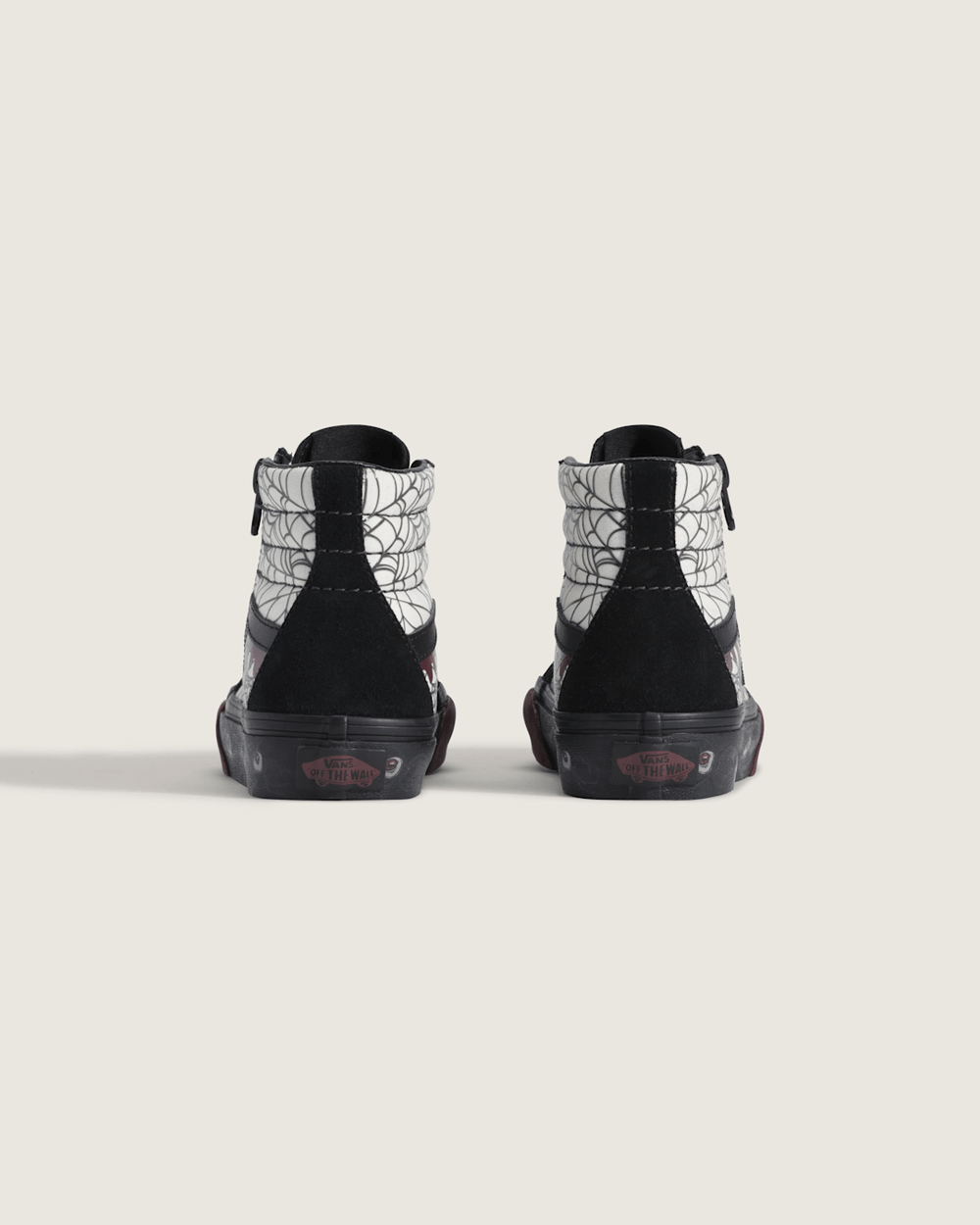 Little Kids Sk8-Hi Side Zip Halloween Shoe in In the Shadows Black / Port Red | Vans online