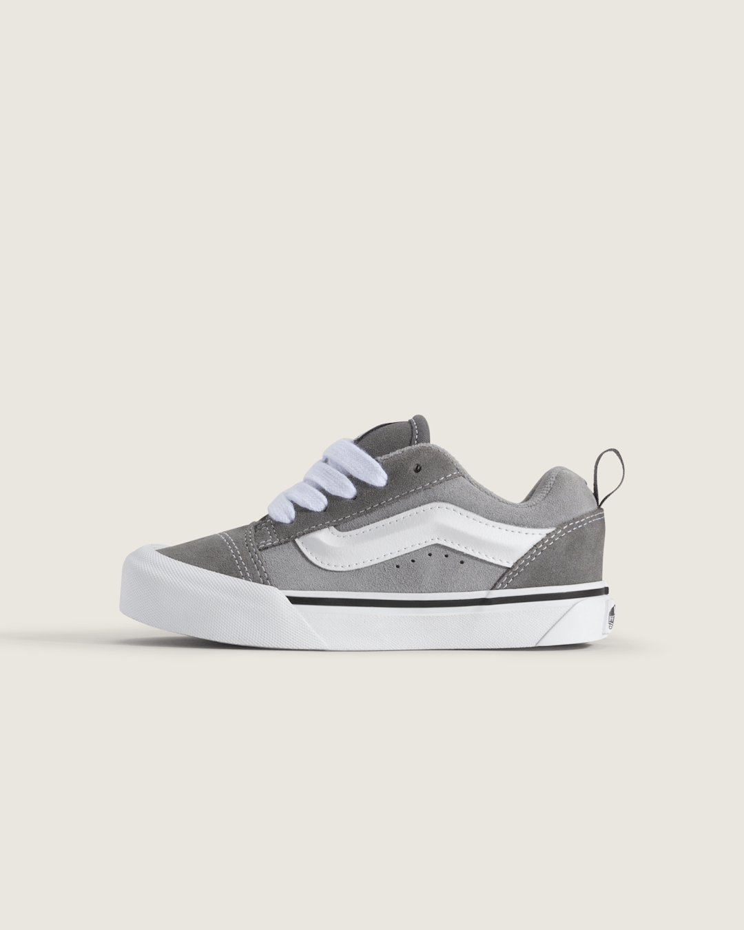 Little Kids Knu Skool Shoe in Pewter Grey / White | Vans sale