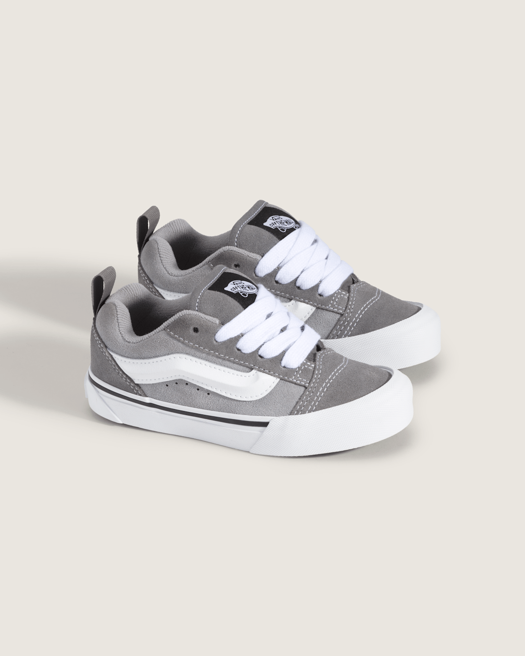 Little Kids Knu Skool Shoe in Pewter Grey / White | Vans sale
