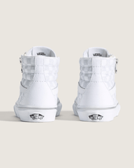 Little Kids SK8-Hi Side Zip Checkerboard Shoe in Checkerboard Silver Grey | Vans near me