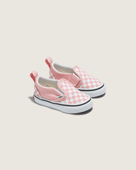 Toddler Slip-On V Checkerboard Powder Pink/True White Shoes | Vans outlet