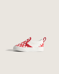 Toddler Classic Slip-On V Checkerboard Shoe in Checkerboard Racing Red / True White | Vans on sale