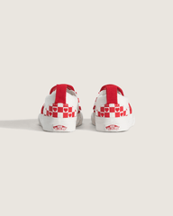 Toddler Classic Slip-On V Checkerboard Shoe in Checkerboard Racing Red / True White | Vans on sale