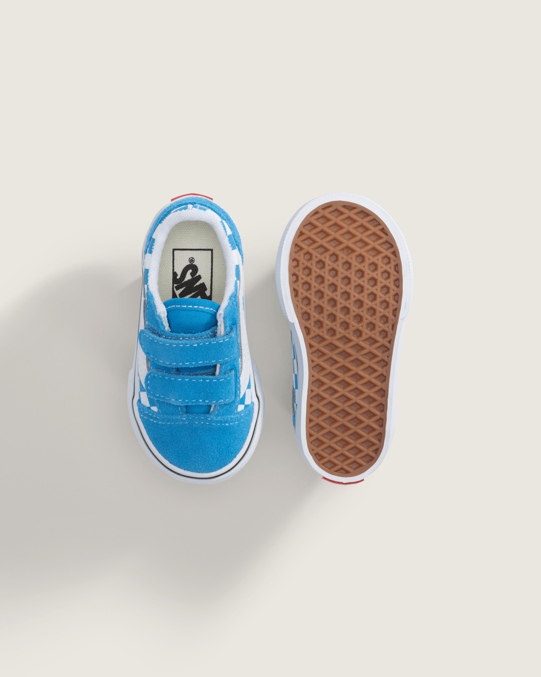 Toddler Old Skool V Checkerboard Shoe in Checkerboard Bright Azure Blue | Vans discount