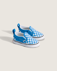 Toddler Classic Slip-On V Checkerboard Shoe in Checkerboard Bright Azure Blue | Vans online