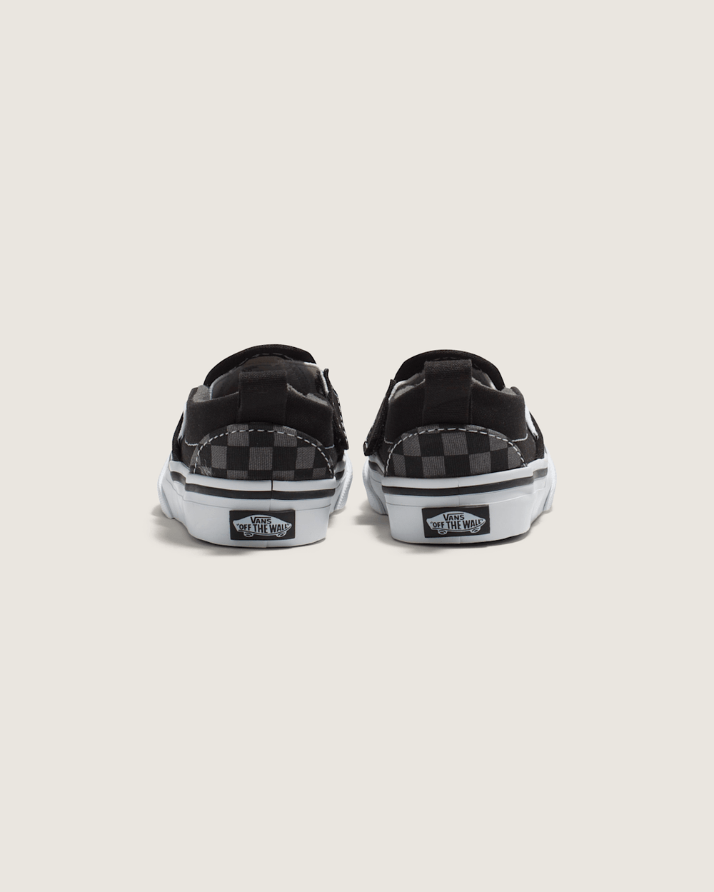 Toddler Classic Slip-On V Checkerboard Shoe in Checkerboard Black / Pewter Grey | Vans discount
