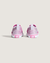 Toddler Classic Slip-On V Shoe in Glitter Raspberry Rose Pink | Vans outlet