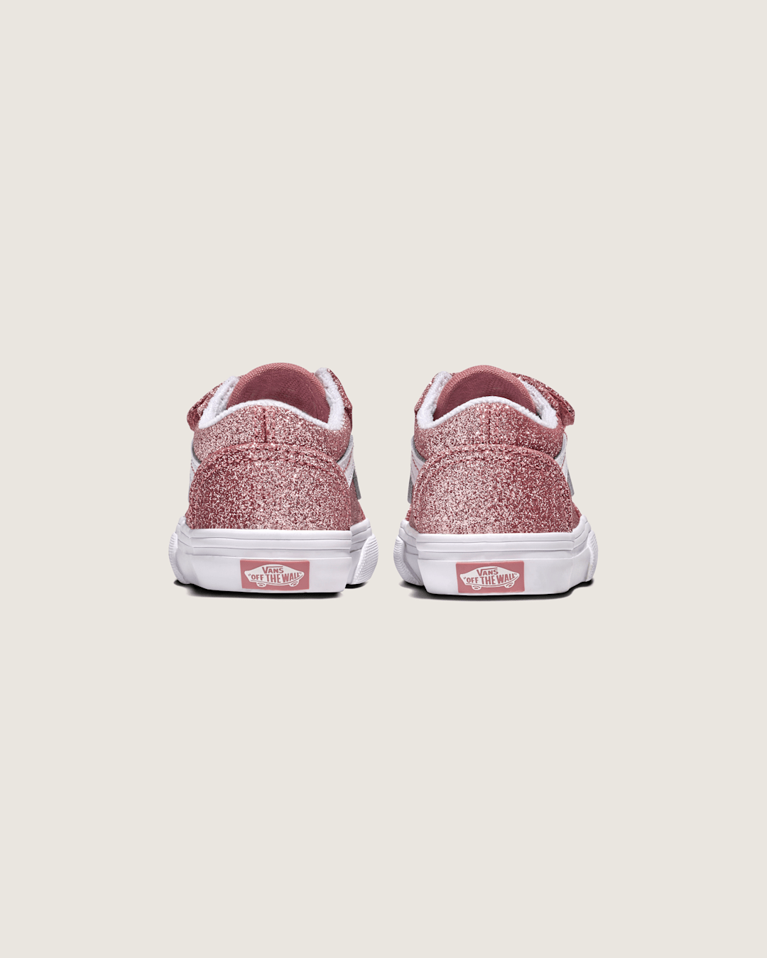 Toddler Old Skool V Shoe in Glitter Rose Gold Pink | Vans discount