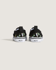 Toddler Classic Slip-On V Shoe in Black / Green | Vans online