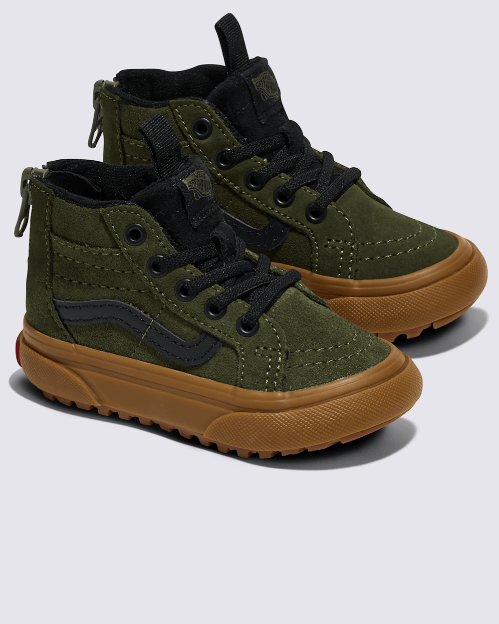 Toddler Sk8-Hi Zip Gum Shoe in Grape Leaf Green / Gum | Vans discount