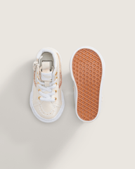 Toddler SK8-Hi Side Zip Shoe in Dazzled Turtledove White | Vans on sale