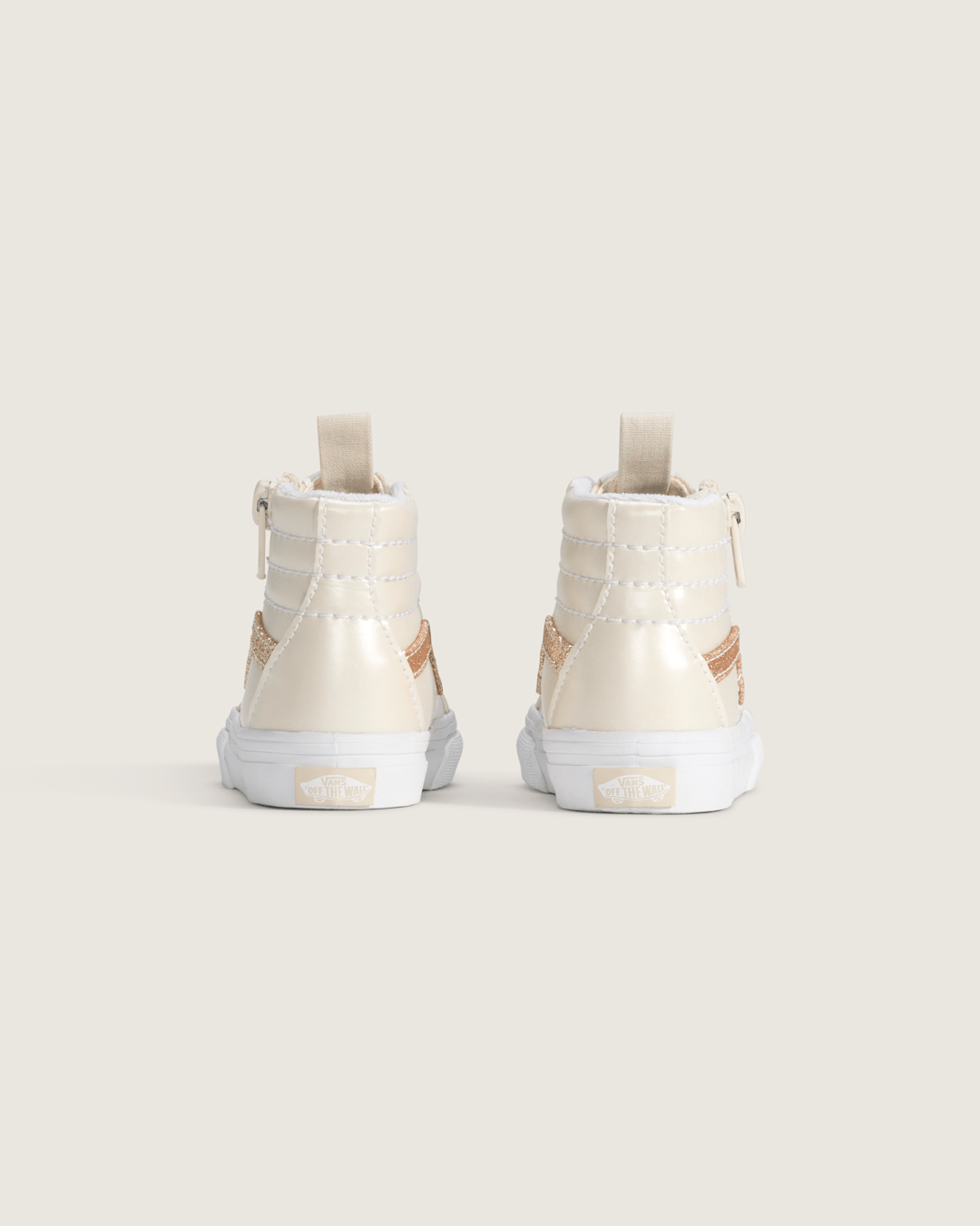 Toddler SK8-Hi Side Zip Shoe in Dazzled Turtledove White | Vans on sale