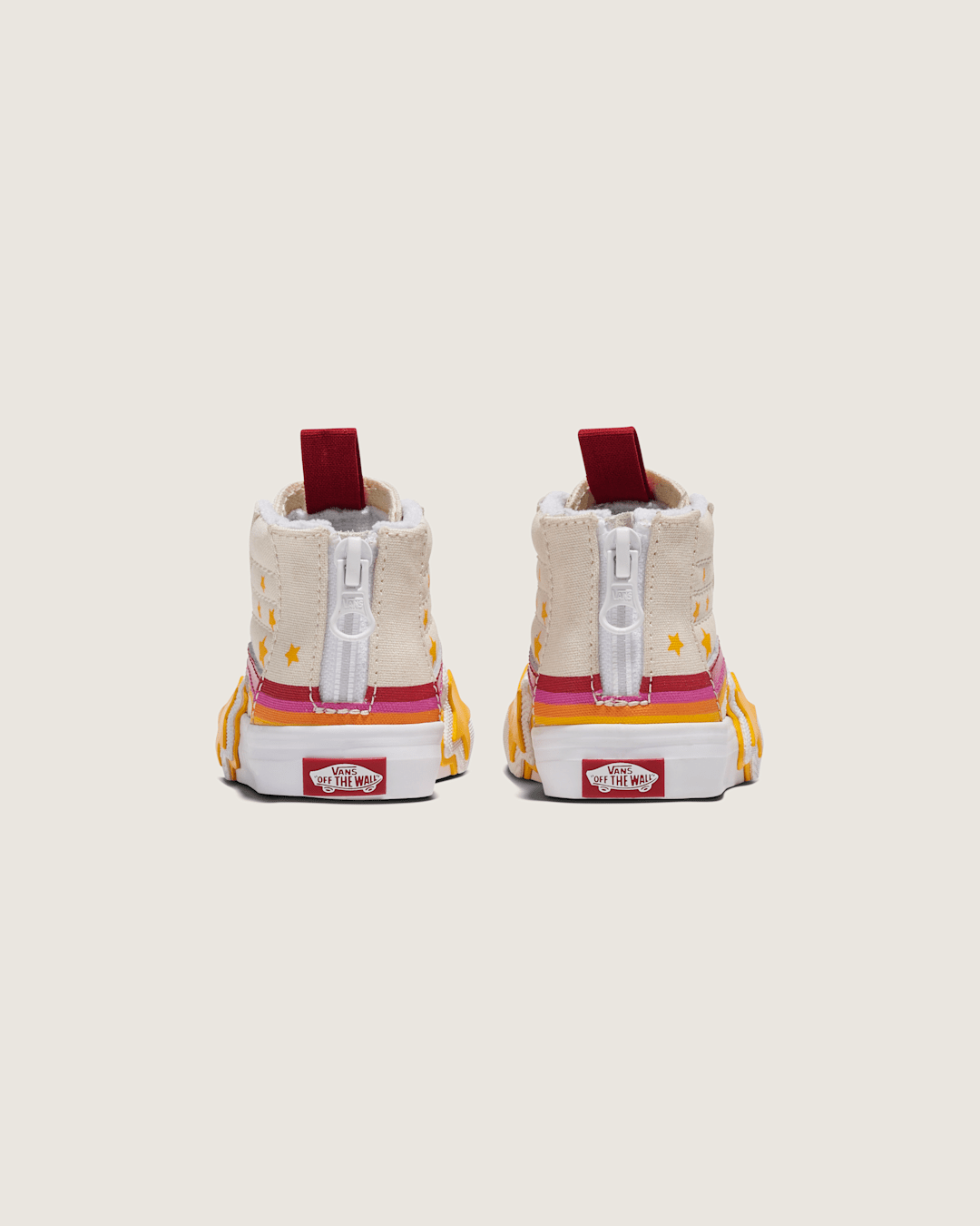 Toddler Sk8-Hi Zip Shoe in Rainbow Red / Yellow / Beige | Vans discount