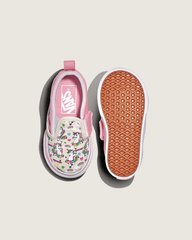 Toddler Classic Slip-On V Shoe in White / Pink | Vans sale
