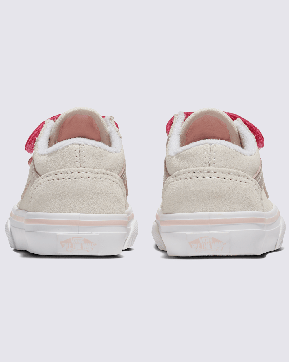Toddler Old Skool V Shoe in Metallic Marshmallow White / Pink | Vans near me