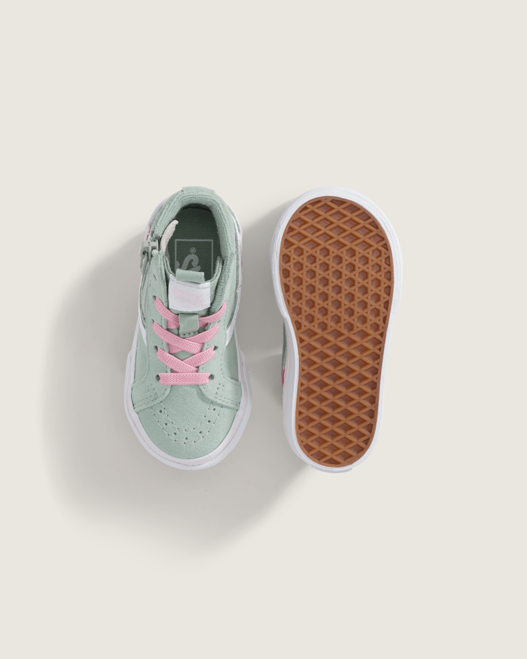 Toddler Sk8-Hi Side Zip Shoe in Grey / Olive Green | Vans near me