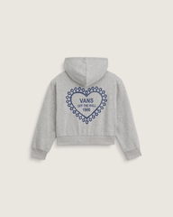 Kids Lacey Daze Retro Zip Hoodie in Cement Heather Grey | Vans online